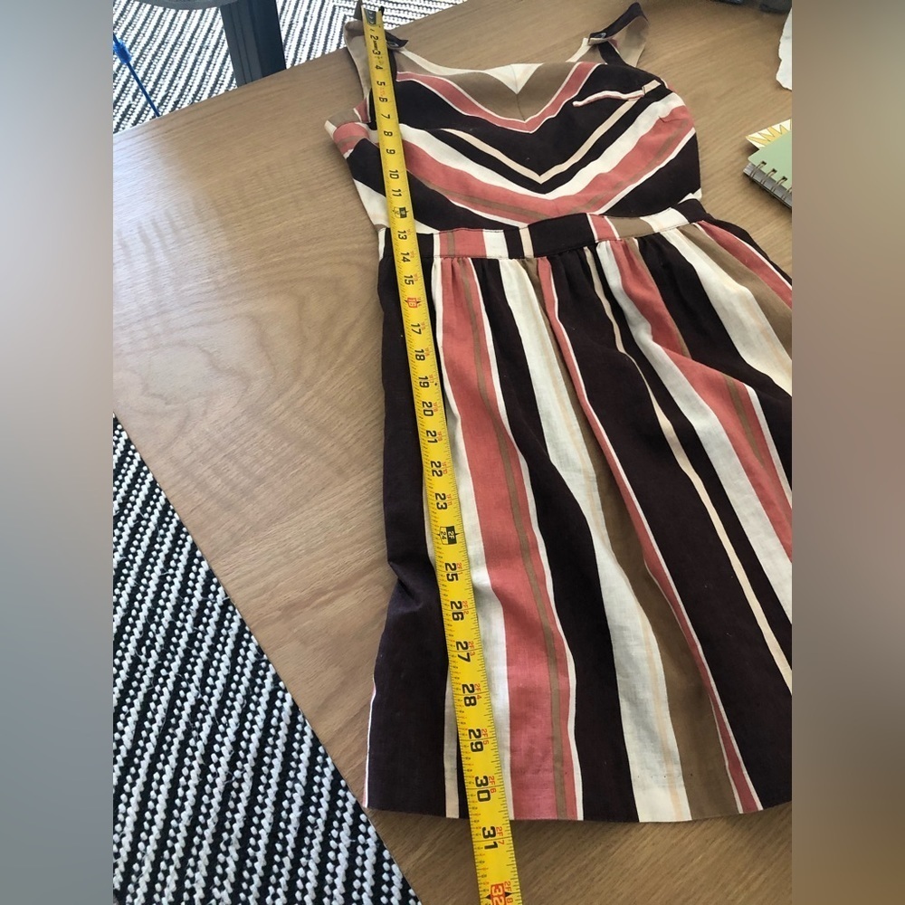 Cooperative|Urban Outfitters Boho Linen striped dress,open back, Lagenlook/Artsy - Picture 13 of 13